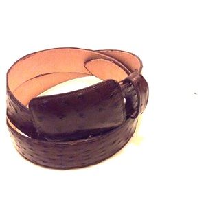 Ostrich Chocolate Belt. Size: 40